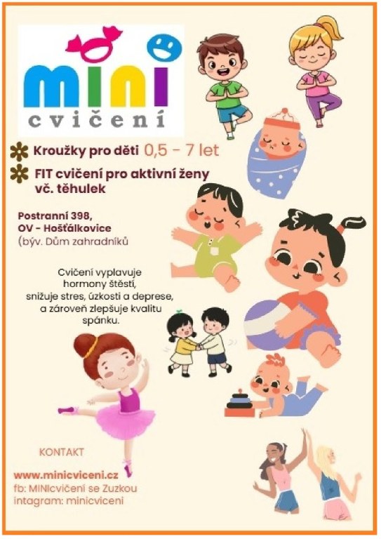 CVIČENÍ SE ZUZKOU A NABÍDKA KROUŽKŮ