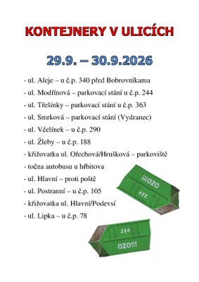 KONTEJNERY V ULICÍCH