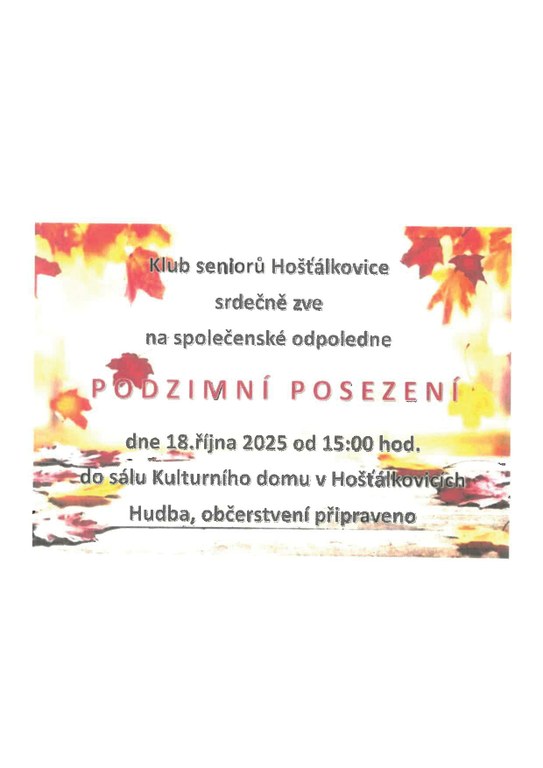 PODZIMNÍ POSEZENÍ