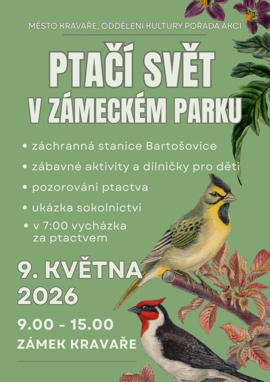 PTAČÍ SVĚT V ZÁMECKÉM PARKU