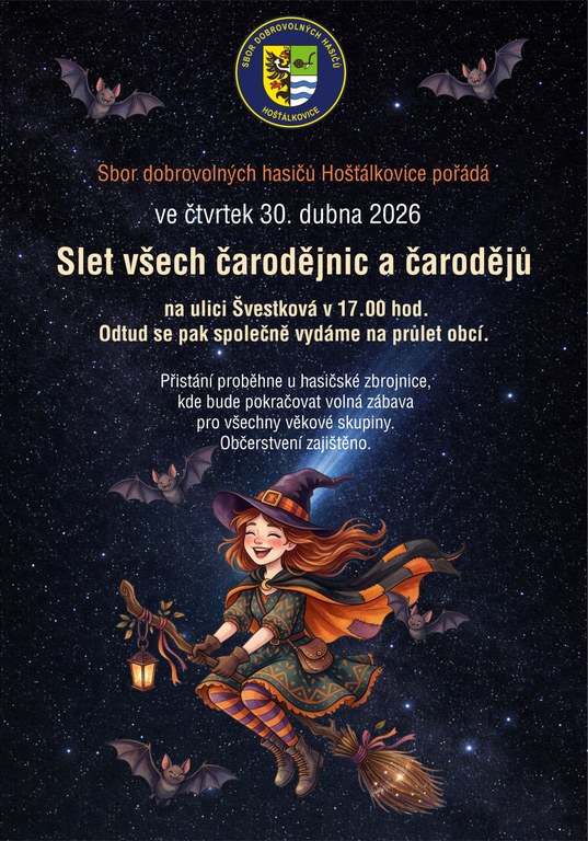 SLET ČARODĚJNIC A ČARODĚJŮ