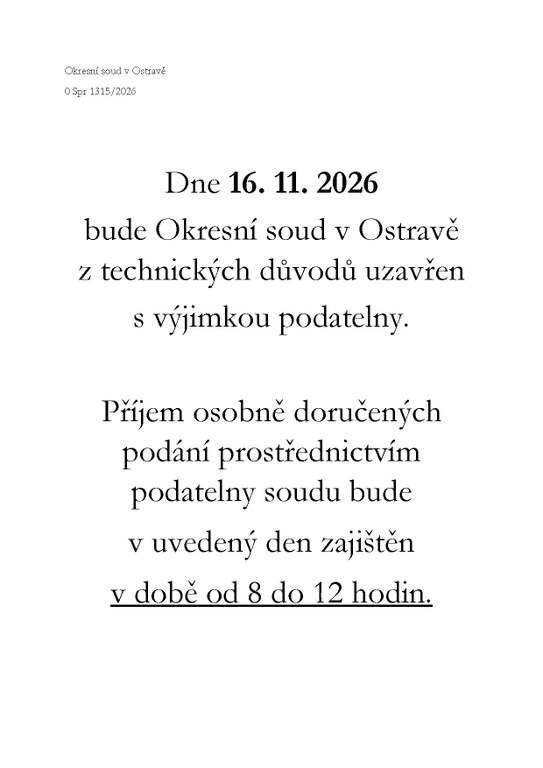 UZAVŘENÍ SOUDU