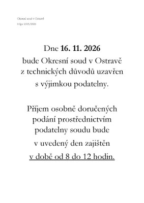 UZAVŘENÍ SOUDU