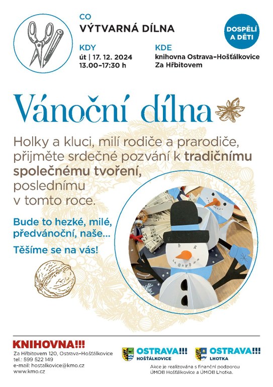 VÁNOČNÍ DÍLNA V KNIHOVNĚ